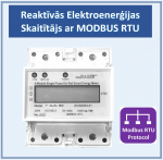 Reaktiivenergia ja v&otilde;imsuse &uuml;hefaasiline elektriarvesti, 100A, Modbus RTU RS485, 4DIN
