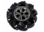 Right wheel | black | screw | &Oslash;: 97mm | Plating: rubber | W: 44.9mm | 1pcs.