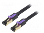 Patch cord | U/FTP | Cat 7 | RJ45 plug,both sides | stranded | Cu | 1m