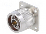 Connector: N | socket | male | straight | 50&Omega; | soldering | gold-plated