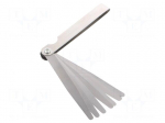 Metric feeler gauge | Range: 0,05&divide;1mm | 8pcs.