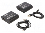 HDMI extender | DC socket x2,HDMI socket x2,RJ45 socket x2
