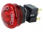 Switch: emergency stop | Stabl.pos: 2 | NC x2 | LED | 24V | IP65 | A165E