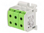 Splice terminal: rail | STB | 150A | 1kV | screw terminal | green | 50mm2