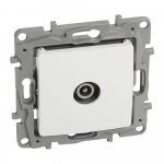 TV male terminal socket Niloe - attenuation -10 dB - white