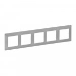 Plate Valena Life - 5 gang - aluminium