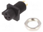 Connector: circular | 60V | 3A | PIN: 3 | socket | female | soldering | IP40