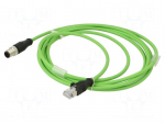 Cable: for sensors/automation | PIN: 4 | 3m | plug | 50VDC | 2A | -40&divide;80&deg;C