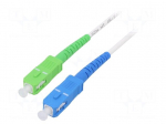 Fiber patch cord | OS2 | SC/APC,SC/UPC | 1m | 9/125um | LSZH | white | LAN