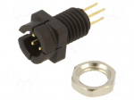 Connector: circular | 60V | 3A | PIN: 4 | socket | male | THT | IP40 | 709,719