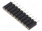 Connector: pin strips | socket | female | PIN: 10 | THT | 3A | 150V | BL 5