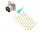 Connector: military | socket | female | PIN: 37 | straight | crimped