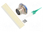 Connector: military | socket | female | PIN: 37 | straight | crimped