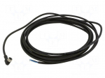Cable: for sensors/automation | M8 | PIN: 4 | angled | 5m | plug | 75VDC