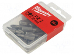 Screwdriver bit | Pozidriv&reg; | PZ2 | 1/4" | Overall len: 25mm | 25pcs.