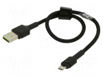 Cable | USB 2.0 | USB A plug,USB B micro plug | 0.3m | black | 480Mbps