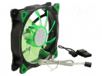 Fan: DC | axial | 12VDC | 120x120x25mm | 23.2dBA | slide | 1200rpm | green