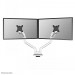 NEOMOUNTS SELECT DESK MOUNT, DOUBLE DISPLAY (TOPFIX CLAMP &GROMMET) WHITE