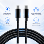 Vads 1m E-Marker kiip - USB-C PD 3.1 Gen2 andmeedastus kuni 10 Gbps ja kiirlaadimine 5A 100W