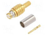 Connector: coaxial | plug | female | SMP | soldering,crimped | straight