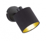 Trio Tommy spotlight 1-pc E14 matt black/gold gaismeklis R80331079 4017807388923