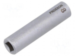 Socket | socket spanner | HEX 8mm | 1/4" | Socket: 6-angles