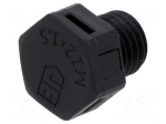 Pressure compensation device | IP68 | Thread: M12 | Body: black | 10mm