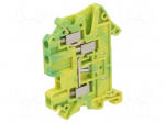 Splice terminal: rail | screw terminal | yellow-green | polyamide
