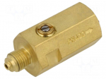Snubber adjustable | G 1/4" | brass | max.120&deg;C