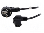 Cable | 3x0.75mm2 | PVC | 2m | black | 16A | 250V