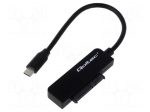 USB to SATA adapter | SATA 22pin female,USB A plug | 0.19m | PnP