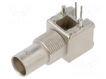 Connector: BNC | socket | female | angled 90&deg; | 50&Omega; | THT | on PCBs