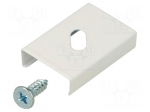 Flexible mounting plate S | white | 20pcs | stainless steel