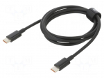 Cable | USB C plug,both sides | 1m | black | 100W
