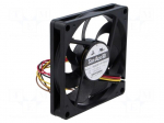 Fan: DC | axial | 12VDC | 80x80x15mm | 70.8m3/h | 37dBA | ball | 5000rpm