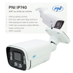 PNI IP740 4MP video surveillance camera, 6 IR LEDs, IP66, white both with NVR and stand alone 4MP 2560 x 1440 px resolution via HiAi APP or compatible with PNI IP816 NVR