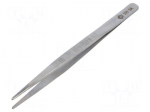 Tweezers | 160mm | Blades: narrow | Blade tip shape: rounded