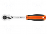 Wrench: rattle | 1/2" | straight,with switch | 250mm | Teeth: 45