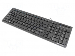 Keyboard | DISCUS | black | USB A | wired,slim,US layout | Len: 1.5m