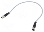 Cable: for sensors/automation | M12 | PIN: 4 | unshielded | plug | PVC