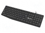 Keyboard | NAUTILUS | black | USB A | wired,slim,US layout | Len: 1.8m