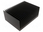 Heatsink: extruded | grilled | black | L: 150mm | W: 200mm | H: 83mm