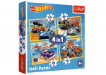 M&auml;nguala | PC | Konsoolid | Tarvikud // Harivad m&auml;nguasjad | Interaktiivsed | Loomingulised | Kunstilised // Puzzle - 4w1 (12, 15, 20, 24) - Pojazdy Hot Wheels - Trefl 34627