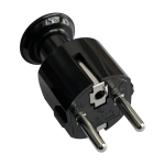 Uued tooted // Wtyczka prosta Uni-Schuko 16A, 230V, czarna, 24 sztuki