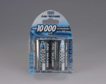 2x Ansmann NiMH 10000 Mono D rechargeable