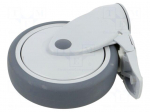 Transport wheel | &Oslash;: 125mm | H: 161mm | torsional with lock | 100kg