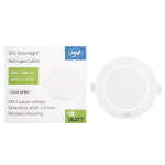 LED spotlight PNI D-Light CL2518 18W, recessed, round 22 cm, 6400K, 230V power supply, 1980 lm, cold white