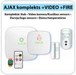 Juhtmevaba GSM / Ethernet valves&uuml;steemi komplekt VIDEOVALVE ja TULEOHUTUSEGA :: Valge AJAX