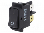 ROCKER | DPST | Pos: 2 | ON-OFF | 10A/250VAC | black | IP40 | 100m&Omega; | UL94V-2
