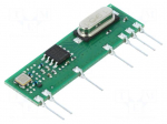 Module: RF | FM receiver | AM,ASK | 433.92MHz | -109dBm | 5VDC | 4.3mA